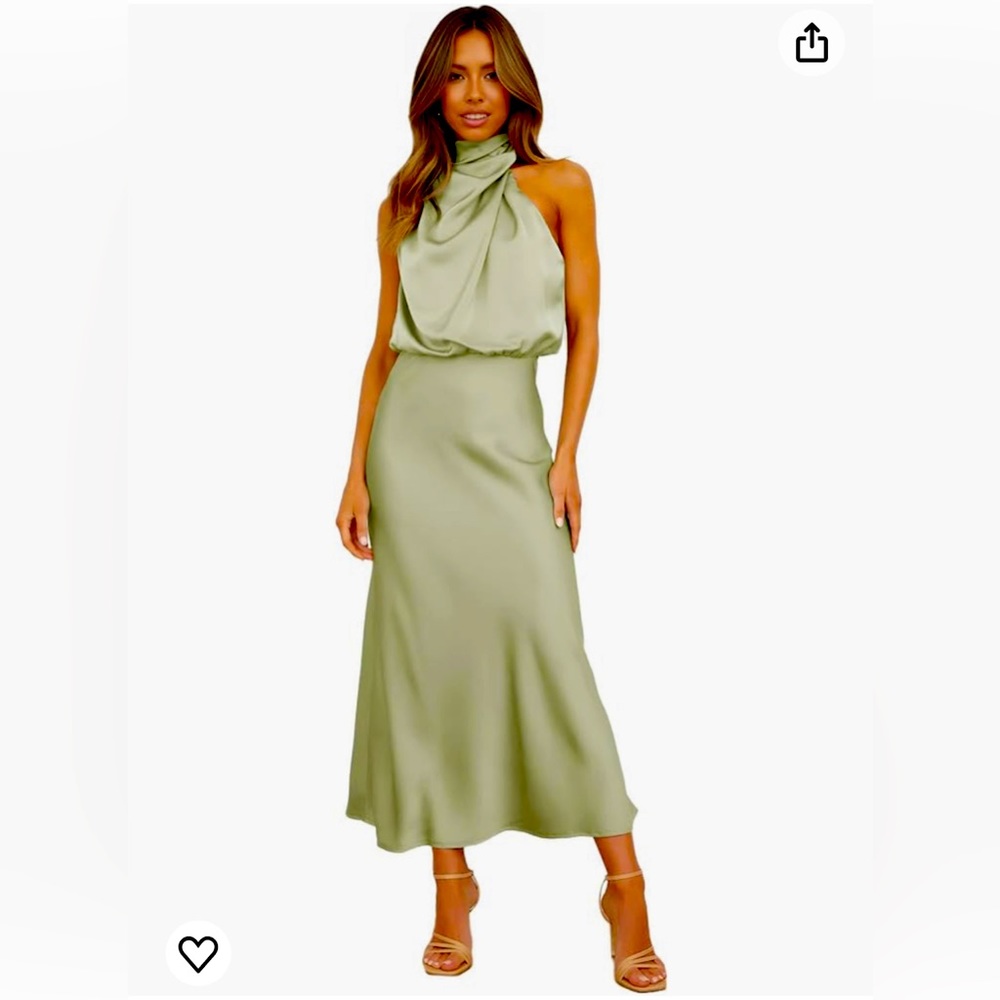 Mock Neck Midi Dress